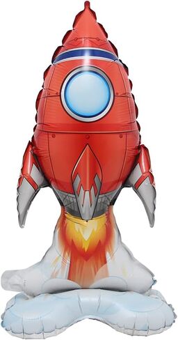 Inflatable Spaceman Astronaut Balloons Base Standing Foil Balloon Boys Space Theme Birthday Party Kids Inflatable Rocket Toys Decor (Base Astronaut) in Kuwait