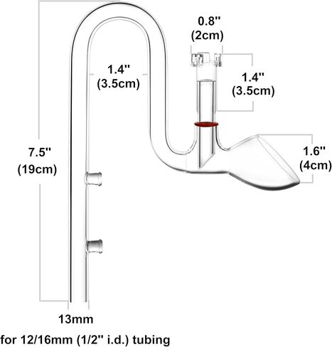 Mini Skimmer Lily Pipe Outflow and Inflow Kit for Nano Planted Tanks (10mm for 3/8'' i.d. (9/12mm) tubing) in Saudi Arabia