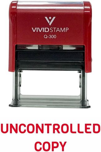 UNCONTROLLED Copy Self Inking Rubber Stamp (Red Ink) - Large in Saudi Arabia
