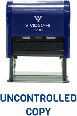 UNCONTROLLED Copy Self Inking Rubber Stamp (Red Ink) - Large in Saudi Arabia