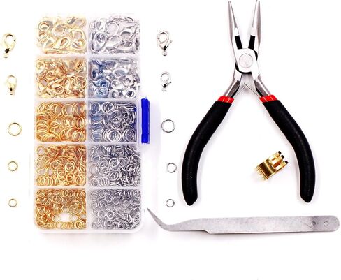 Jewelry Findings Kit with for Jewelry Making, 1100Pcs Open Jump Rings and Lobster Clasps, A7 Ordinary Quality in Saudi Arabia