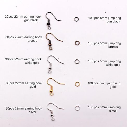 Jewelry Findings Kit with for Jewelry Making, 1100Pcs Open Jump Rings and Lobster Clasps, A7 Ordinary Quality in Saudi Arabia