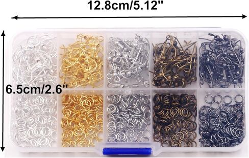 Jewelry Findings Kit with for Jewelry Making, 1100Pcs Open Jump Rings and Lobster Clasps, A7 Ordinary Quality in Saudi Arabia