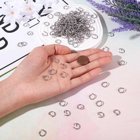 1000 pcs 10 مم حلقة قفزة مفتوحة لحلقات القفز للمجوهرات لتصنيع المجوهرات لصنع حلقة القفز من الفولاذ المقاوم للصدأ لسلسلة تصنيع صنع سوار طبقة ميزة صنع المجوهرات in Kuwait