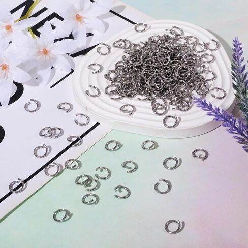 1000 pcs 10 مم حلقة قفزة مفتوحة لحلقات القفز للمجوهرات لتصنيع المجوهرات لصنع حلقة القفز من الفولاذ المقاوم للصدأ لسلسلة تصنيع صنع سوار طبقة ميزة صنع المجوهرات in Kuwait