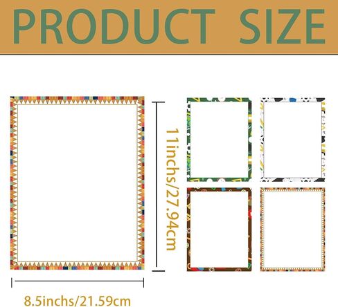 60 Pcs Back to School Stationary Letter Paper Colorful School Stuff Letterhead Paper - 8.5 x 11 Inch First Day of School Writing Scrapbook Paper for Students Teacher Printing Notes Message in Kuwait