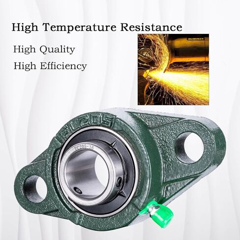 Pillow Block Bearing 1 inch Shaft Bore, Solid Cast Iron Base, Swamp Cooler Parts, Self-Aligning, UCP205-12, Pack of 2 in Saudi Arabia