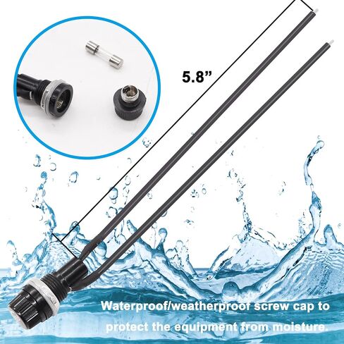 Tnisesm 8 Pcs Panel Mounted 5x20mm Screw Cap Fuse Holder Socket AC 250V 10A/AC 125V 15A Black with 8 Pcs Glass Tube Fuse(10A+15A) in Kuwait