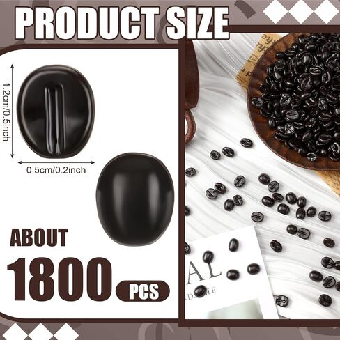600g Fake Coffee Beans Decorations Bulk 1800 Pcs Mini Resin Artificial Coffee Beans Vase Fillers Party Table Centerpieces Crafts Home Kitchen Shop Cabinet Display Decor Photography Props in Saudi Arabia
