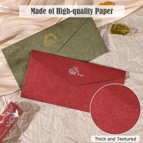 BAYTORY 28Pcs Stationery Paper and Envelopes Set, 4.3" x 8.6" Aesthetic Envelope, Lined Writing Paper, Letter Writing Kit for Love Letter, Invitations (Red, Blue, Yellow) in Kuwait