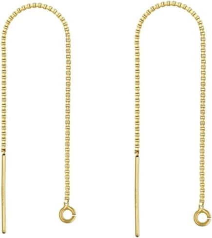 2pcs Adabele real 1/20 14k مملوءة بالذهبي المملوءة بالمرات ، تجد حلقة مفتوحة 80 مم/3.2 بوصة سحب من خلال شرابة سلسلة الكابلات الطويلة الملولبة لأقراط DIY صنع JK1-B3 in Kuwait
