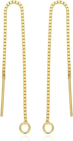 2pcs Adabele real 1/20 14k مملوءة بالذهبي المملوءة بالمرات ، تجد حلقة مفتوحة 80 مم/3.2 بوصة سحب من خلال شرابة سلسلة الكابلات الطويلة الملولبة لأقراط DIY صنع JK1-B3 in Kuwait