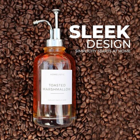 Syrup Dispenser for Coffee Bars, Set of 2 Glass Syrup Bottles with Black Pumps, 16.9 oz 500 ml, Coffee Bar Accessories, Includes Sugar Free Coffee Syrup Labels in Black in Saudi Arabia
