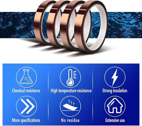 Heat Tape for Sublimation Transfer, Heat Resistant, Adhesive Transfer Tape, Thermal, No Residue, 6 Rolls 10mm x33m(108ft) in Kuwait