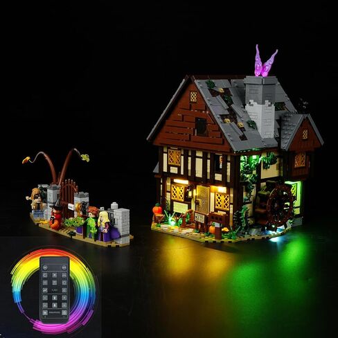 Light Kit for Lego 21341 Disney Hocus Pocus: The Sanderson Sisters' Cottage, Lighting Set Compatible with 21341 - RC Version, Lights Only, No Models in Saudi Arabia