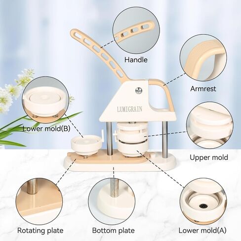 Button Maker Machine, 58mm (2.25inch), Pin Maker Machine，DIY Pin Badge Button Maker Press Machine with Free 120pcs Supplies ，Circle Cutter ，Magic Book(Gray in Saudi Arabia