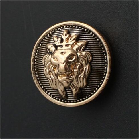 Antique Metal Buttons Round Shape 5Pcs Snaps Mini DIY Craft Accessories (23mm, Gold-2) in Kuwait