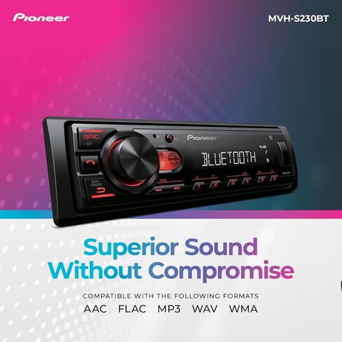 Pioneer MVH-S720BHS Audio Digital Media Receiver - Single Din Bluetooth Car Stereo with Amazon Alexa, HD Radio and Enhanced Audio Functions in Saudi Arabia