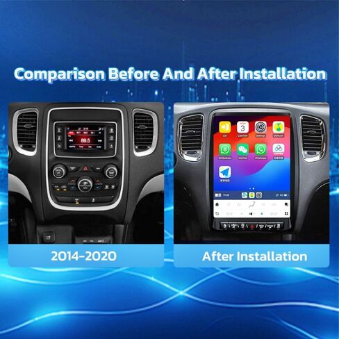14 Inch Touch Screen Android 13 Car Radio for Dodge Durango Stereo Upgrade Tesla Style Head Unit Multimedia Player Android Auto Carplay GPS Navigation (2014-2020 Year) in Kuwait