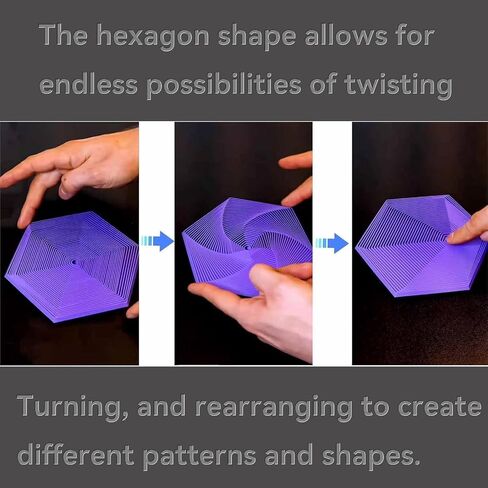 Hexagon Fractal Fidget ، لعبة غزل المكتب الحركي ، 35 دائرة 、 5.9x6.69in ، تستخدم في اضطراب ADHD للقلق ، ألعاب الإصبع البصري للمكتب البالغ ، 1 جهاز كمبيوتر (أصفر زرقاء خضراء) in Kuwait