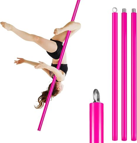 Dreamlin 9.8ft/3m Aerial Flying dance Pole Portable Suspension Yoga Fitness Tube Hanging Rotary Silicone Steel Dancing Pole GYM Equipment for Home in Kuwait