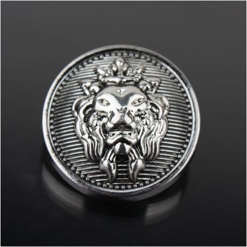 Antique Metal Buttons Round Shape 5Pcs Snaps Mini DIY Craft Accessories (23mm, Gold-2) in Kuwait