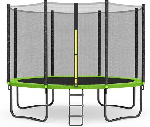 Trampoline Safety Net,10 12 14FT Weather-Resistant Replacement Enclosure Net for Round Frame, with Double-Headed Zippers,Protection Buckles & Enhanced Hook in Saudi Arabia