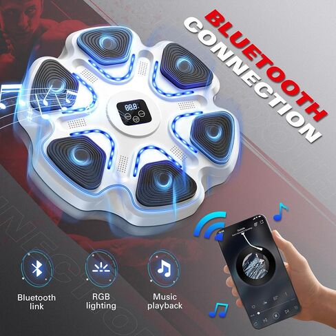 Music Boxing Machine with Gloves for Adults Boxing Machine Wall Mounted Music, Smart Bluetooth Boxing Equipment for Home and Gym, Training Machine with Electronic Wall Mounted in Saudi Arabia