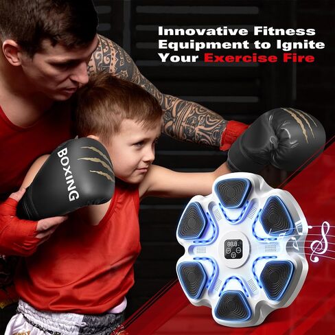 Music Boxing Machine with Gloves for Adults Boxing Machine Wall Mounted Music, Smart Bluetooth Boxing Equipment for Home and Gym, Training Machine with Electronic Wall Mounted in Saudi Arabia