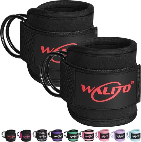 WALITO Gym Ankle Straps for Working Out - Glute Ankle Cuff Kickback Strap, Gym Cable Machine Accessories for Women Glute Leg Extensions, Hip Abductors & Lower Body Exercises Equipment in Kuwait
