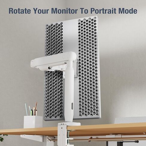 AVLT Single 17"-40" Ultrawide Easel Monitor Arm for Screens Up to 24.3 lbs, Premium Aluminum Designer Stand, Adjustable Pneumatic Height, Full Motion Swivel Tilt Rotation, USB-C USB-A Ports, Black in Saudi Arabia