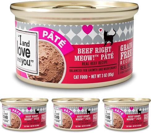 I AND LOVE AND YOU Wet Cat Food - Savory Salmon Pâté - Salmon Recipe, Grain Free, Filler Free, 3oz Pack of 4 Cans in Kuwait