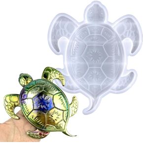 Sea Turtle Resin Molds, 3D Animal Silicone Molds for Epoxy Resin, Large Turtle Silicone Resin Molds for Art Craft Wall Hanging Home Decor Desktop Ornament