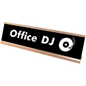 علامة مكتب DJ Office ، لوحة جديدة (2 × 8 ")