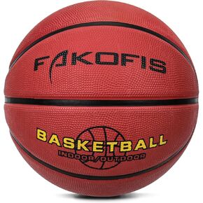 Youth Basketball Size 5 (27.5'') Premium Rubber Kids Basketball for Indoor Outdoor Backyard Park Pool Play Games (Gift for Children)