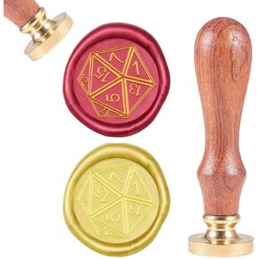 CRASPIRE WAX SEAL SEAT DICE عتيقة الختم ختم ختم الختم الرجعية 25 مم قابلة للإزالة من النحاس النحاسي المقبض الخشبي للمظاهر دعوات حزم النبيذ بطاقات المعايدة
