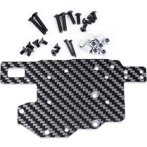 SWX 1PCS RC Battery ESC Plate 1/8 Carbon Carbon Carbon ESC Bracket متوافق مع Arrma 1/8 Kraton 6S Typhon 6S RC Truck Cars ترقيات