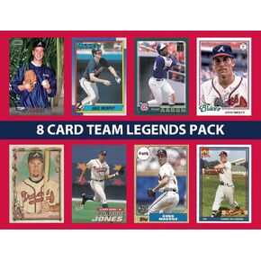 8 Card Atlanta Braves Legends Team Pack 2024 2023 Topps Bowman Maddux Chipper Jones Aaron Glavine
