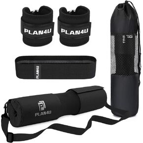 Barbell Pad Set for Squat Hip Thrusts, Upgraded Workout Foam Weight Lifting Bar Cushion Shoulder Neck Support with Anti-slip Grain, Fits Standard Olympic Bars & Smith Machine