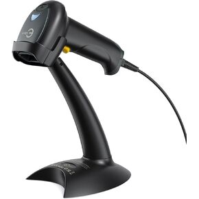 الماسح الضوئي الباركود esky مع الحامل ، 1D 2D QR Code USB Scanner barcodes scanner لدعم الكمبيوتر Windows/MAC/Linux ، قارئ رمز الشريط المحمول لمتجر Supermarket مكتبة Warehouse
