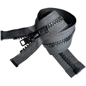 Bimini Top #10 Black Marine Double Pull Lenzip Zipper - مقولبة قابلة للعكس مع 2 رؤوس مفصولة - اختر حجمك - 1 سحاب لكل عبوة - مصنوعة في الولايات المتحدة (أسود - 72 "بوصة)