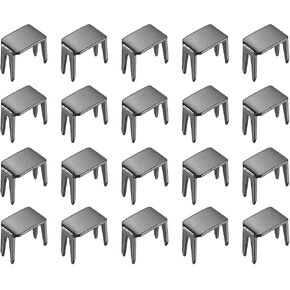 uxcell 20Pcs Zipper Stoppers, #3 Copper Top & Bottom Zipper Slider Retainers for Bags Coats Jackets Zippers Repairing Replacement, Silver in Saudi Arabia