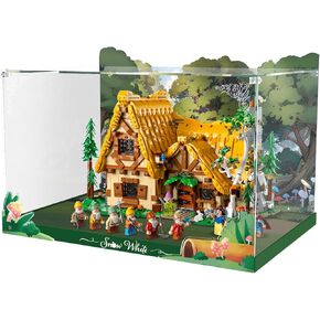 علبة عرض الأكريليك لـ LEGO 43242 Snow White و Seven Dwarfs '؛ حالة العرض فقط ، نموذج LEGO غير مدرج