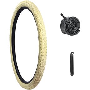 Bike Tires, HUIOK 24x2.125 Bike Tire Folding Beach Cruiser Tires Replacement with Tubes and Levers
