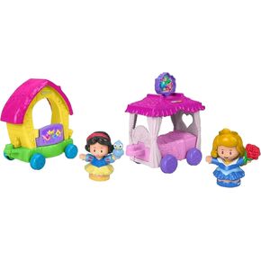 Fisher-Price Little People Disney Princess Parade Floats مع الجمال النائم والثلوج الأبيض