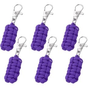 yelarxi paracord Zipper Pull Szipper يسحب حبل المنسوجة بديل مع مشبك معدني ، طوله 80 مم من أجل حقائب الظهر ملحقات أمتعة ملابس - أسطوانة (6 عبوات ، أزرق داكن)