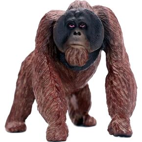 لعبة Gemini & Genius Orangutan للأطفال ، نموذج تمثال للحيوانات البلاستيكية غوريلا.