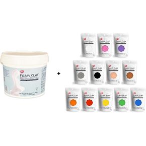 Bohs Bucket Foam Clay + 12 Colors Foam Clay - Squishy ، Air Dry ، Soft - for Cosplay ، Projects School