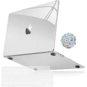 MOSISO Compatible with MacBook Air 13 inch Case 2025 2024 2023 2022 M4 A3240 M3 A3113 M2 A2681, Surpass Natural Beauty Hard Shell&Keyboard Cover&Decals for MacBook Air 13.6 inch Case, Crystal Midnight