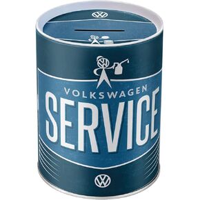 Box Nostalgic-Art Retro Money Box ، 33.8 أوقية ، خدمة VW-VW Bus Gift Idea ، Metal Piggy Bank ، Vintage Design